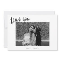 Bröllop tackkort för enkel Chic