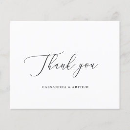 Bröllop tackkort för enkelt Elegant budget - tackk