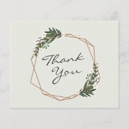 Bröllop tackkort för Guld Geometric Budget -