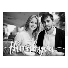 Bröllop tackkort för handskriven Chic OBS Kort