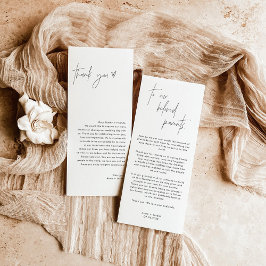 Bröllop Tackkort, minimalistisk Bröllop Napkin