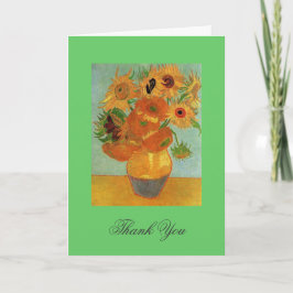 Bröllop tackkort Vincent van Gogh Sunblommor