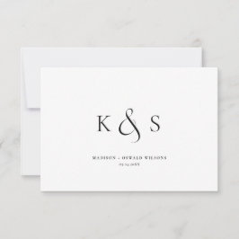 Bröllop tacksamhet för elegantens minimalistiska s tack kort