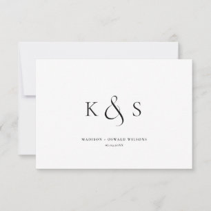 Bröllop tacksamhet för elegantens minimalistiska s tack kort