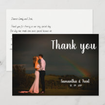 Bröllop Tacksamhetskort - Regnbåge