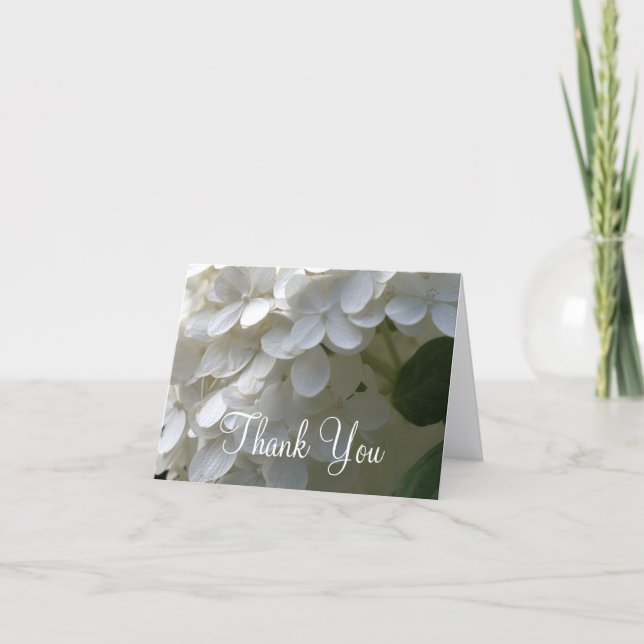 Bröllop Tacksamt Vita Lime Hydrangea Tomma Kort (Framsida)
