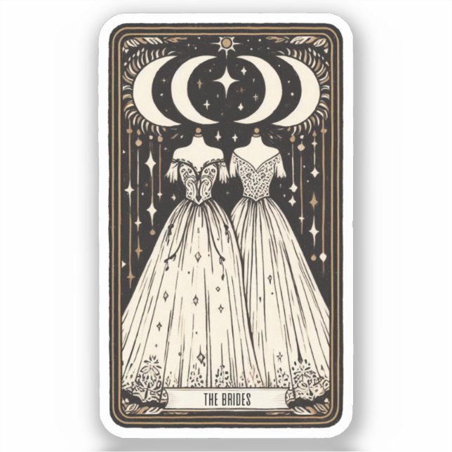 Bröllop Tarot Brides Klistermärken (Framsida)