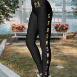 Bröllop Team Groom Groomsmaid Black Leggings<br><div class="desc">Team Groom! Ni har hittat era bröllop-ginglar! (även användbart för Team Bride - ändra texten till kostym och även till färg.)</div>