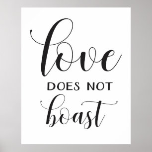 Bröllop-tecken - 1 Corinthians 13 - Aisle-tecken Poster