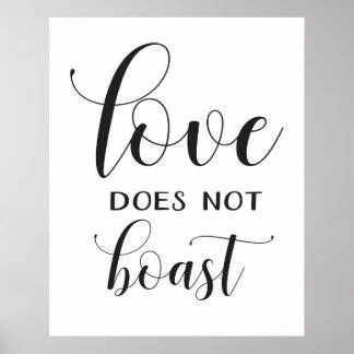 Bröllop-tecken - 1 Corinthians 13 - Aisle-tecken Poster