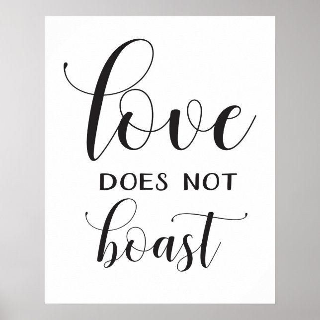 Bröllop-tecken - 1 Corinthians 13 - Aisle-tecken Poster (Framsidan)