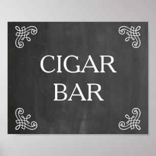 Bröllop-tecken - cigarr pub eller er egen text poster