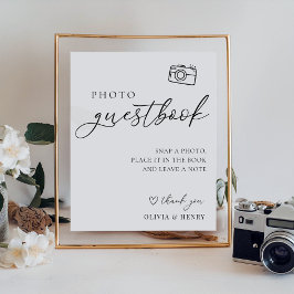 Bröllop-tecken för fotoguestbook poster