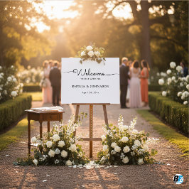 Bröllop-tecken för Horisontell minimalistisk Elega Poster