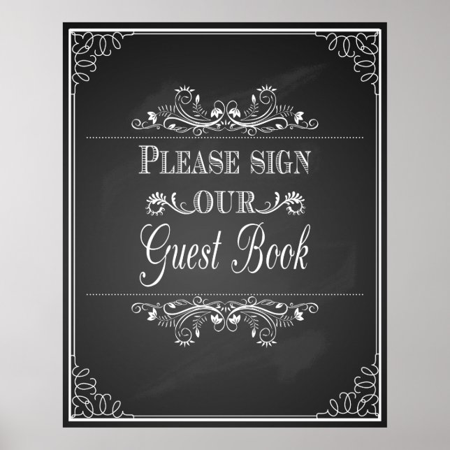 bröllop-tecken för "Skriv under vår gäst Bok Poster (Framsidan)