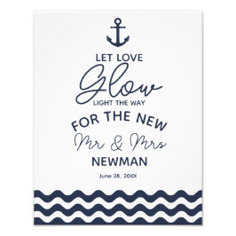 bröllop-tecken, glödstift, bröllop, sjömansfartyg fototryck