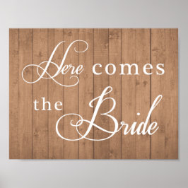 Bröllop-tecken - här kommer Bride Poster