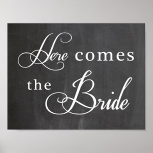 Bröllop-tecken - här kommer Bride Poster