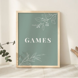 Bröllop-tecken på spelsida Grönt Poster