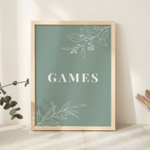 Bröllop-tecken på spelsida Grönt Poster