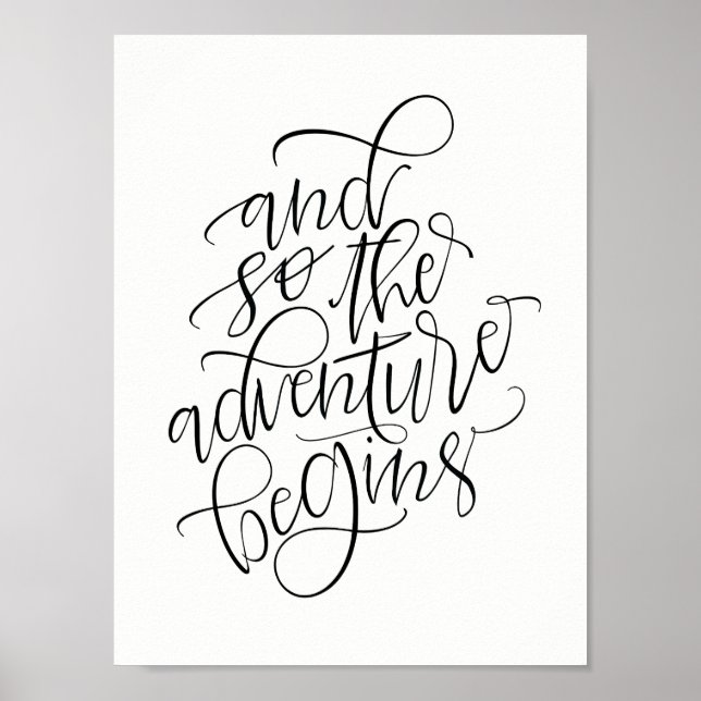 bröllop-tecken - så äventyr börjar poster (Framsidan)