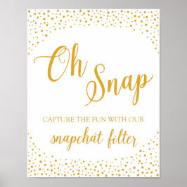 Bröllop-tecken - Snapchat Confetti Bröllop-tecken Poster