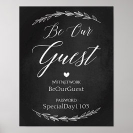 Bröllop-tecken - Wifi-tecken för lösenordsstavning Poster