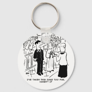 Bröllop - Tecknaden Bridegroom Practical Joke Nyckelring