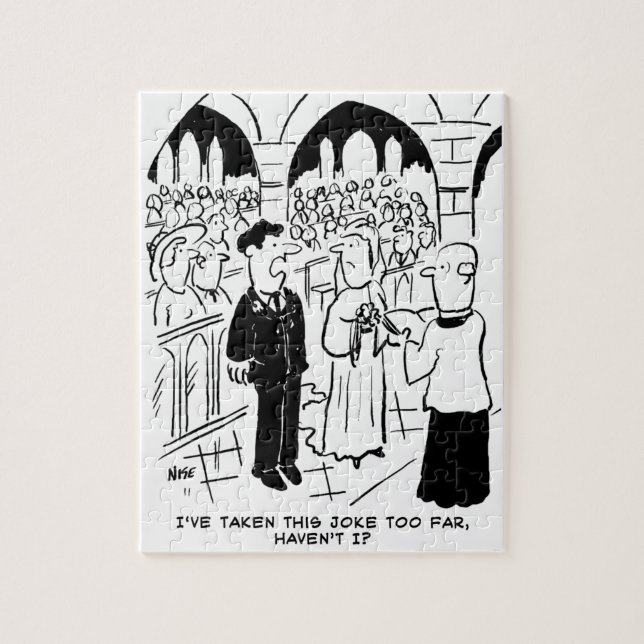 Bröllop - Tecknaden Bridegroom Practical Joke Pussel (Vertikal)