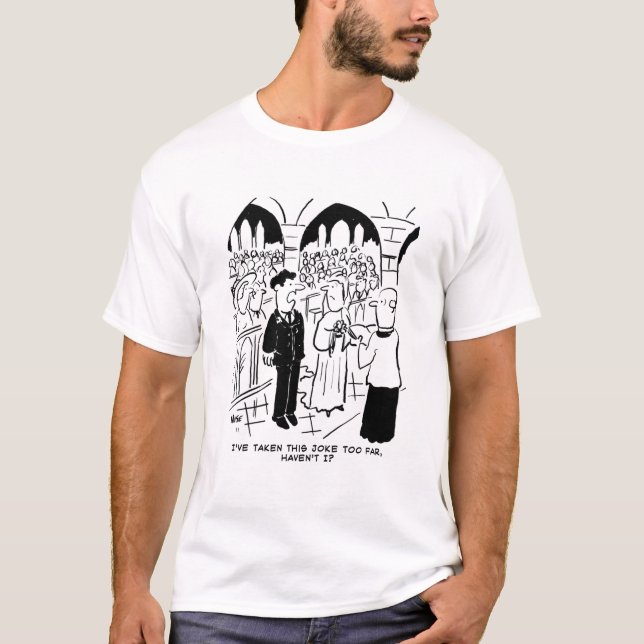 Bröllop - Tecknaden Bridegroom Practical Joke T Shirt (Framsida)