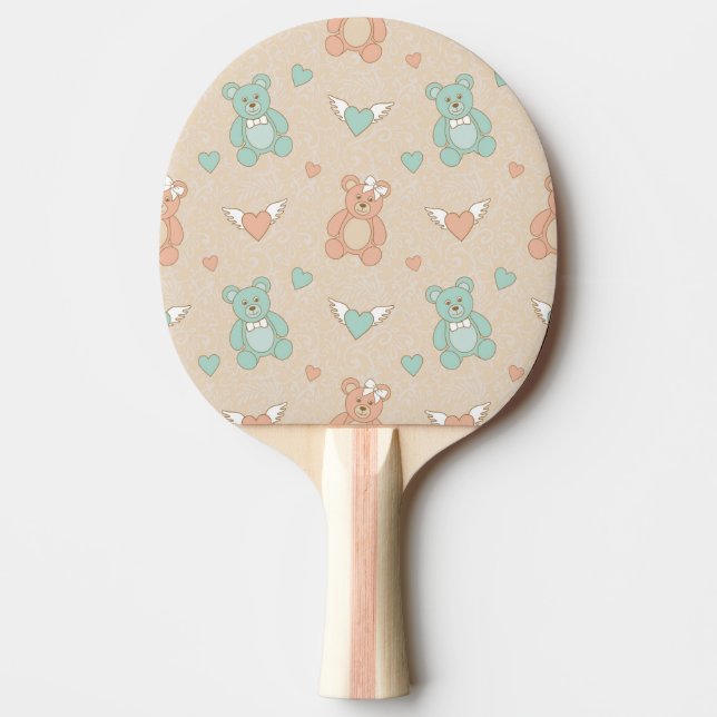 Bröllop teddies pingisracket (Framsidan)