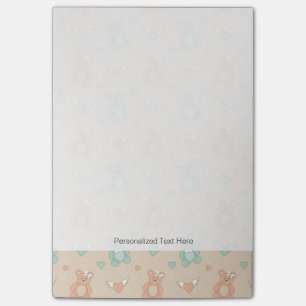 Bröllop teddies post-it block