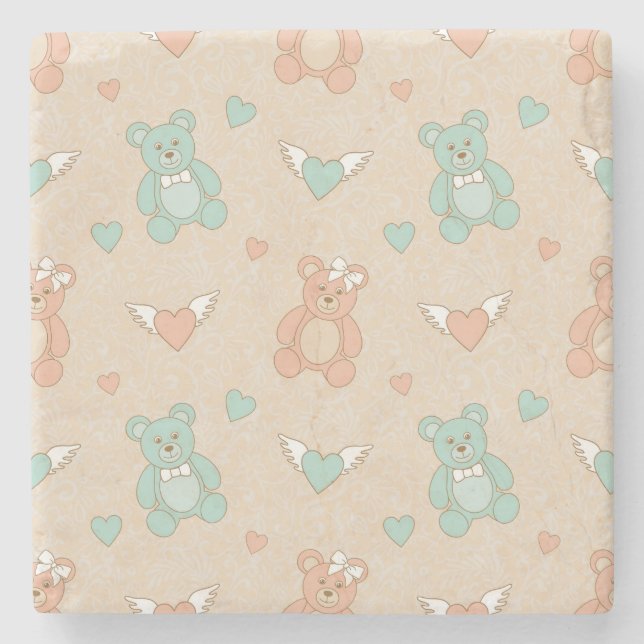 Bröllop teddies stenunderlägg (Framsidan)