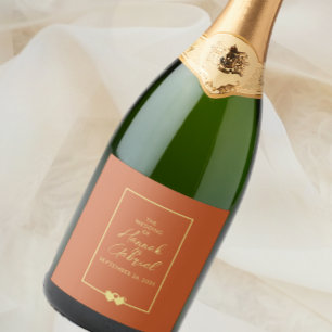 Bröllop Terracotta och Guld Sparkling Vin