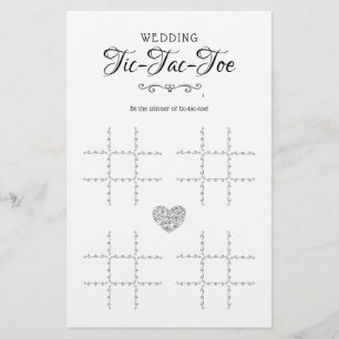 Bröllop Tic-Tac-Toe Decorative Bord Game