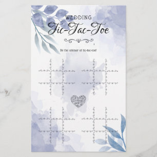 Bröllop Tic-Tac-Toe Decorative Bord Game Blommigt