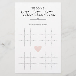 Bröllop Tic-Tac-Toe med Hearts Bord-spel