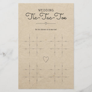 Bröllop Tic-Tac-Toe med Hearts Bord-spel