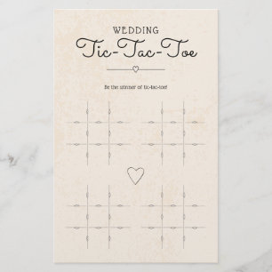 Bröllop Tic-Tac-Toe med Hearts Bord-spel
