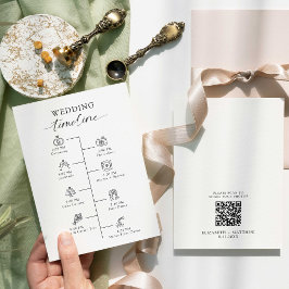 Bröllop tidslinjeprogram Elegant minimalistisk mod Program