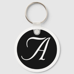 Bröllop, Tillfällen Monogram Black Nyckelring