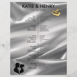 Bröllop Timeline Ivory Silke Effect Editable