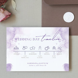 Bröllop Timeline Lavender Garden Wedding Tilläggskort