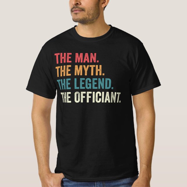 Bröllop-tjänsteman T-Shirt, tjänsteman Gif T Shirt (Framsida)