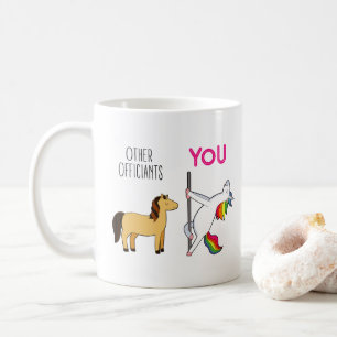 Bröllop-tjänstemannen Funny Frieri Unicorn Kaffemugg