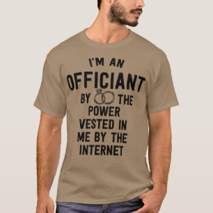 Bröllop-tjänstemannen Gift Funny Power som testade T Shirt
