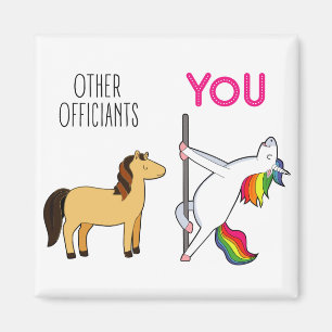 Bröllop-tjänstemannen Unicorn Funny Frieri Magnet