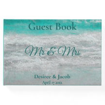 Bröllop Turkos Tropisk Hav Vågor Bröllop