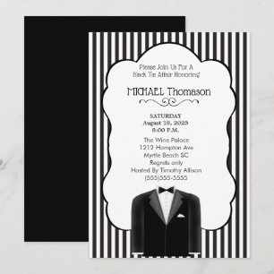 Bröllop Tux Sjungkarl Fest Inbjudan