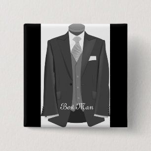 Bröllop Tuxedo Best Man Pin Button Badge Gift Knapp